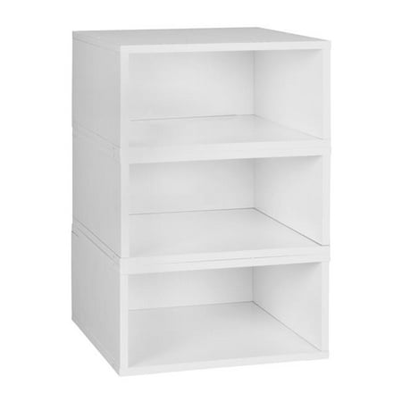 

Cubo Storage Set - 3 Half Size Cubes White Wood Grain
