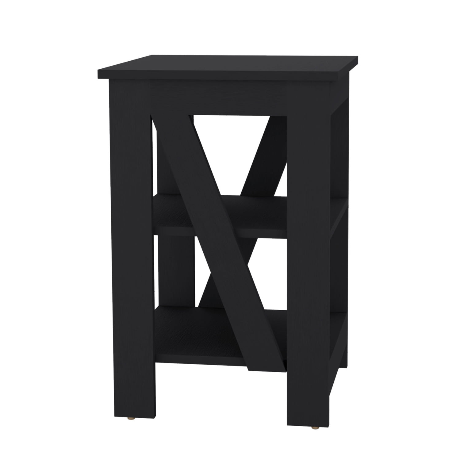 Taylor End Table, Side Table, Nightstand: 3-Tier Storage Shelf for Small Spaces