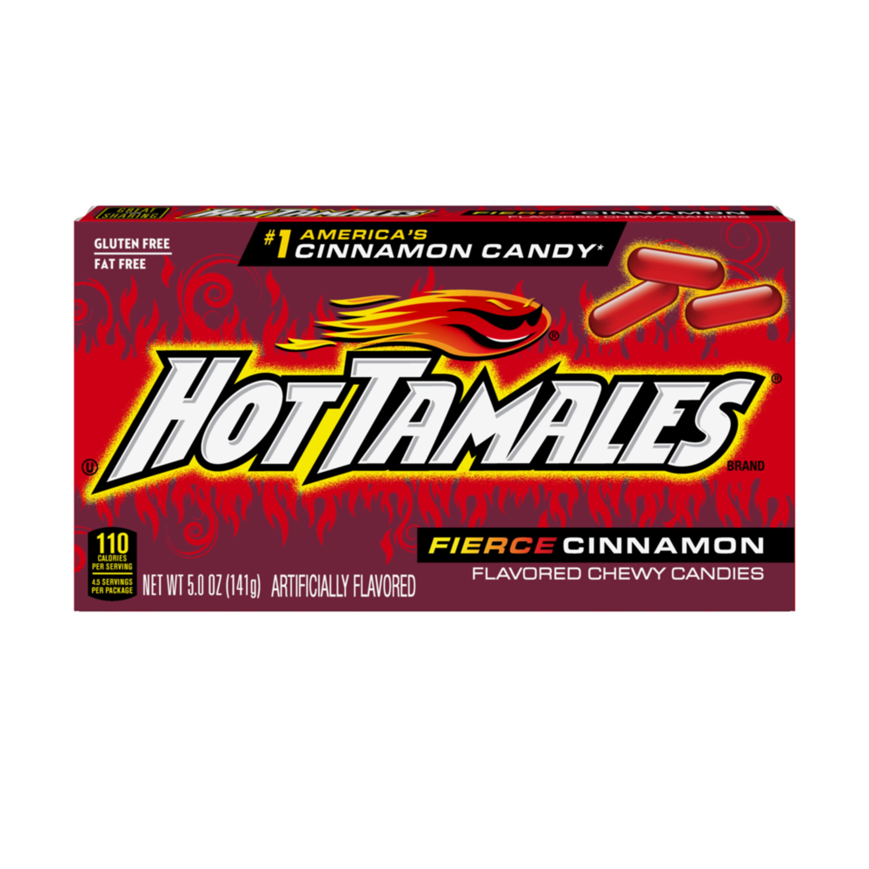 Hot Tamales Fierce Cinnamon Chewy Candy, 5 ounce Theater Box, 1 count