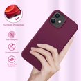 thumbnail image 4 of HTOOQ Compatible with iPhone 12 Mini Case 5.4 inch(2020),Liquid Silicone Case Gel Rubber Full Body Protection Shockproof Drop Protection Case(Wine Red)Wine Red, 4 of 7
