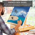 thumbnail image 3 of French Easel, 32pc Beginners Kit Portable Wooden Folding Adjustable Sketch Box Artist Tripod for Painting, Drawing w/Acrylic Paints, Brushes, Canvases, Palettes - Black, 3 of 7