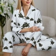 thumbnail image 6 of Uemuo Sea Turtle Pattern Womens Pajama Sets,PJ Set for Women,Pajamas for Women Logo,Long Sleeve Pajama Set for Women,Soft Long Sleeve Top With Pants-X-Large, 6 of 9