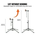 thumbnail image 3 of VEVOR Bike Repair Stand, 80 lbs Heavy-duty Steel Bicycle Repair Stand, Adjustable Height Bike Maintenance Workstand with Magnetic Tool Tray Telescopic Arm, Foldable Bike Work Stand for Home, Shops, 3 of 9