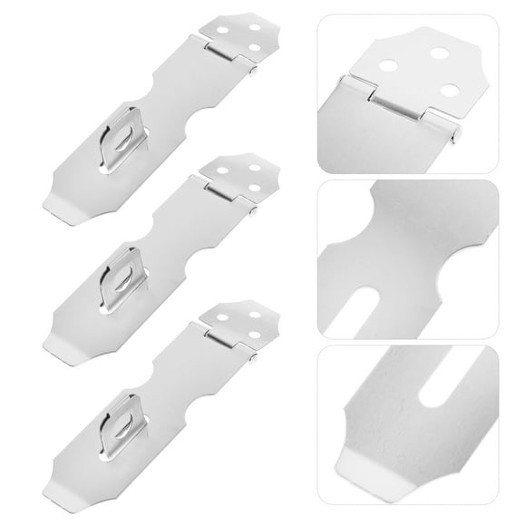 EXHUMKY 8pcs Heavy Duty Gate Latch For Fence Stainless Steel Silver Fastening Secure