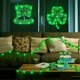 thumbnail image 2 of Paquete de 3 luces decorativas preiluminadas para el Día de San Patricio con espumillón y tréboles., 2 of 5