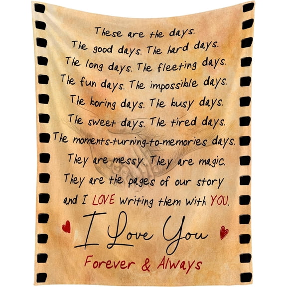 Valentines Day Gifts for Him Her - I Love You More Super Soft Fleece Throw Blanket - Anniversary Wedding Gifts for Men Women Girlfriend Boyfriend, Romantic Husband Wife Birthday