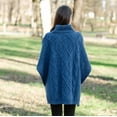 thumbnail image 5 of SAOL 100% Merino Wool Aran Cowl Neck Knitted Poncho Irish Cape from Ireland, 5 of 5