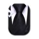thumbnail image 1 of Set de Corbata Barry.Wang Clásica de Seda con Pañuelo para Hombre, 1 of 3