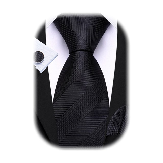 Set de Corbata Barry.Wang Clásica de Seda con Pañuelo para Hombre