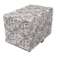 thumbnail image 1 of Brown Paisley Dog Crate Cover, Classical Almond Like Shape Zentangle Look Fashion Print on Plain Background, Easy to Use Pet Kennel Cover Small Dogs Puppies Kittens, 7 Sizes, Brown White, by Ambesonne, 1 of 6