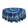 thumbnail image 5 of Colorful Tie Dye Pattern Round Tablecloth 60"x60",Wrinkle Wipeable Table Cloth for Kitchen Dining Room Picnic Patio Party, 5 of 6