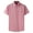Pink, variant on WREESH Men's Dress Shirts Business Fashion Button Down Turn-Down Collar Pocket Striped Short Sleeve Shirts for Men's Look Sky Blue