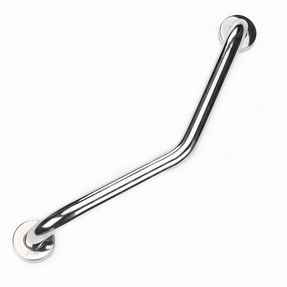 PBPBOX Silver Stainless Steel Bathroom Grab Bar with Anti Slip Ergonomic Design