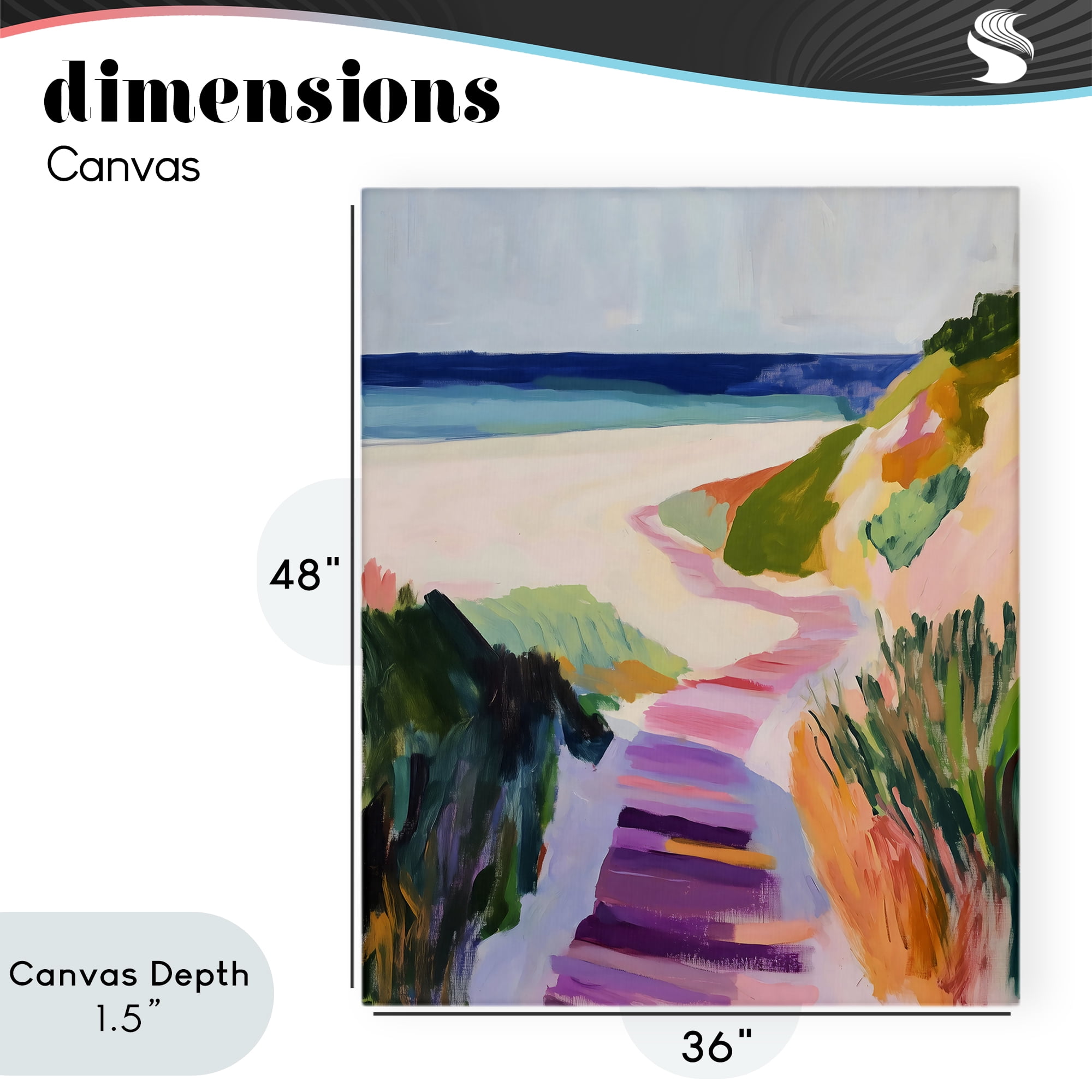 Stupell Industries Pastel Beach Pathway to Shore Canvas Wall Art, design by The Prints Vibe
