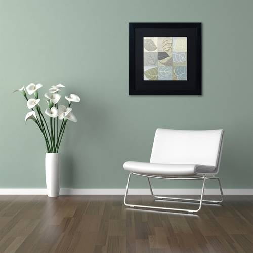 Trademark Fine Art "Leaf Story IV" Canvas Art by Color Bakery Black Matte, Black Frame