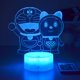 thumbnail image 3 of Flip Doraemon Luz Nocturna Figura Anime Doraon 3d Lámpara Cómics Iluminación Remota LED Carga USB Decoración Del Hogar Regalo De Cumpleaños, 3 of 4