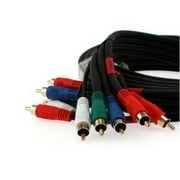 Cable Leader 12ft 5 RCA Male to 5 RCA Male Component Video + Audio Cable