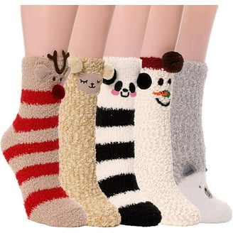 Furry Friends Cuffed Slipper Socks | The Animal Rescue Site