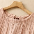 thumbnail image 6 of CUZIBR Women'S Cotton Linen Tank Top Loose Casual Pure Color Sleeveless Round Neck Ruched Boho Blouse Comfortable Breathable Summer Dailywear Shirt Work Spring Tee,Pink,Xl, 6 of 9