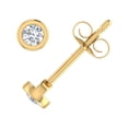 thumbnail image 2 of 1/5 Carat Bezel Set Diamond Stud Earrings in 14K Yellow Gold (I1-I2 Clarity), 2 of 4