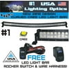 No.1 42 inch Curved 240W CREE LED Light Bar by USA Lighting Optic spot flood combo