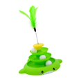 thumbnail image 2 of kusrkot Piste de Balles Rouleau de Jouet de Chat avec Teaser, Jouet Interactif pour Chatons, Vert -Circulaire, 2 of 9