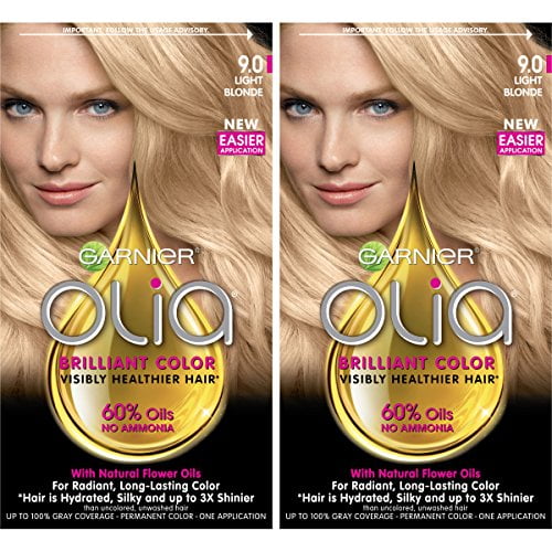 leje Slid Abundantly Garnier Olia Ammonia-Free Brilliant Color Oil-Rich Permanent Hair Color,  9.0 Light Blonde (Pack of 2) Blonde Hair Dye - Walmart.com