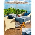 thumbnail image 5 of Boanket Outdoor Tablecloth with Umbrella Hole for Patio/Picnic/Party/Camping, Blue Gray Oil Painting Waterproof Table Cloth Rectangle Table Cover Washable, Modern Abstract (60"x 84"), 5 of 7