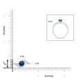 thumbnail image 4 of ANGARA Natural Prong-Set Sapphire Bypass Ring with Diamond Accents in 14K White Gold for Women (Size-5mm) | September Birthstone, Anniversary, Jewelry Gift for Women | Natural Blue Sapphire Ring, 4 of 8
