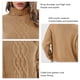 thumbnail image 4 of Women Short Sweater, Loose Fitting Drop Shoulder High Collar Short Pullover Sweater Skin Friendly Cable Knit Long Sleeves For Fall ANGGREK Otros, 4 of 5