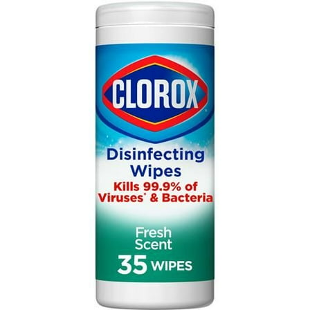 Clorox Disinfecting Wipes, Bleach Free Cleaning Wipes, Fresh Scent, 35 Count - Pack of 2