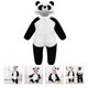 thumbnail image 5 of 1 adorable mono de invierno de una pieza con forma de panda para bebé de franela, 5 of 6