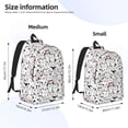thumbnail image 3 of Bixox Cute Cat Printing Canvas Backpack Lightweight Casual Travel Backpack School Backpack Fits 15.6 Inch Notebook, 3 of 5