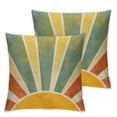 thumbnail image 2 of Nawypu Sun Sunrise Pillow Covers Set of 2 Mustard Yellow Sunshine Sunset Boho Decorative Pillow Cases Colorful Rainbow Bohemian Cushion Case Retro Home Decor for Sofa Couch Porch Outdoor, 2 of 6