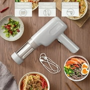 Electric Pasta Makers Handheld Automatic Homemade Ramen Maker Machine with 6 Adjustable Noodle Style(White)