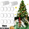 thumbnail image 5 of 10Pcs Disc Craft Blank Acrylic Bauble Clear Christmas Tree Diy Pendant, 5 of 5