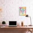thumbnail image 2 of Stupell Industries Colorful Elephant with Abstract Pastel Background Framed Wall Art Design by Jennifer McCully, 16" x 20", Gray Framed, 2 of 8