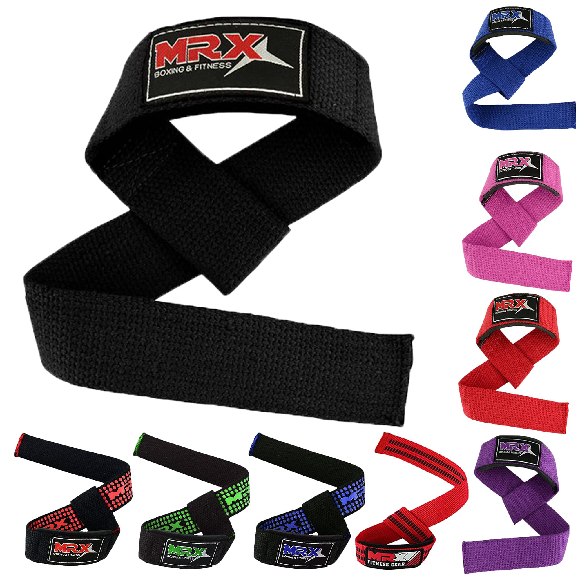 MRX Weightlifting Bar Straps Dead lift Bodybuilding Lifting Wraps Wrist Support 