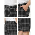 thumbnail image 6 of Lars Amadeus Men's Summer Plaid Shorts Regular Fit Business Chino Short Pants, 6 of 6