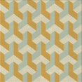 thumbnail image 1 of Ahgly Company Indoor Square Patterned Khaki Gold Area Rugs, 5' Square, 1 of 6