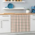 thumbnail image 3 of Pink Green Plaid Cabinet Curtains 10" W x 11" L, Retro Country Light Pink Sage Green Plaid Under-Desk Privacy Dust Proof Drape Dishwasher Curtain Sink Skirt for Kitchen Closet Bathroom Laundry, 3 of 9