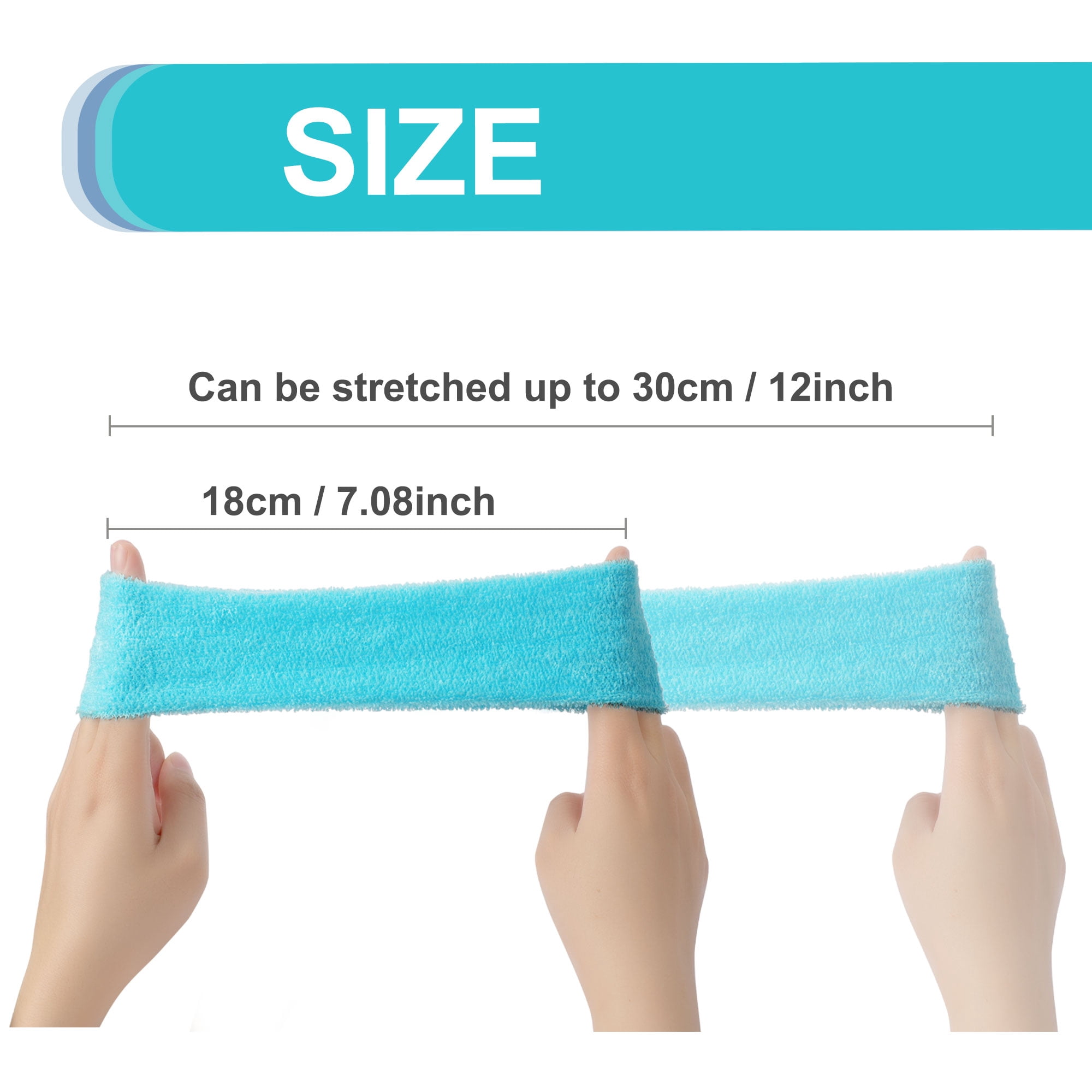 Unique Bargains 2 Pcs Sky Blue Sweatbands Sports Headband Mens Sweatband