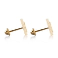 thumbnail image 4 of Aretes de oro 14k GIALLO Broquel Estrella perlada de oro amarillo con madre perla, 4 of 4