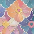 thumbnail image 4 of Colorful Flowers Flat Pattern Shower Curtains with 12 Hooks Waterproof Bathroom Decor 66" x 72", 4 of 6