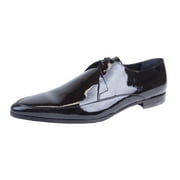 J. LINDEBERG Men's Shiny Pointed Dress Shoes, Black, 11