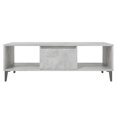 thumbnail image 3 of vidaXL Coffee Table Concrete Grey 103.5x60x35 cm Engineered Wood, 3 of 5