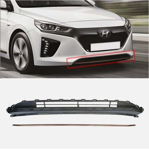 Smart Choice Store Genuine OEM 86560G2100TAD 86550G2000WPR Front Bumper Lower Grille Brown Molding Set for Hyundai Ioniq 17-22