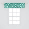 thumbnail image 2 of Ambesonne Easter Bunny Window Valance, Rabbit Pattern, 54" X 12", Dark Seafoam Dark Indigo, 2 of 3