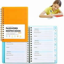Mini Size Spiral Password Keeper Book,5.7"X4.3"Password Book with Individual Alphabetical Tabs,Internet Address and Password Organizer,Password Logbook for Home Office,Small Password Keeper Book