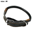 thumbnail image 2 of Circle T - Collar redondo para perro de cuero curtido en roble, negro,, 2 of 5